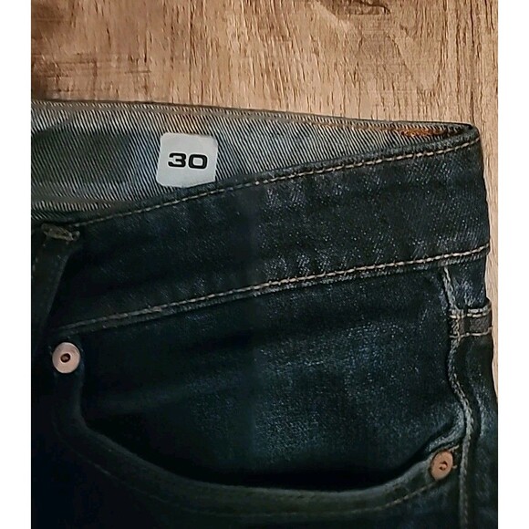 Volcom Womens Jeans 30 Dark Wash Denim Straight Distressed - Picture 3 of 14